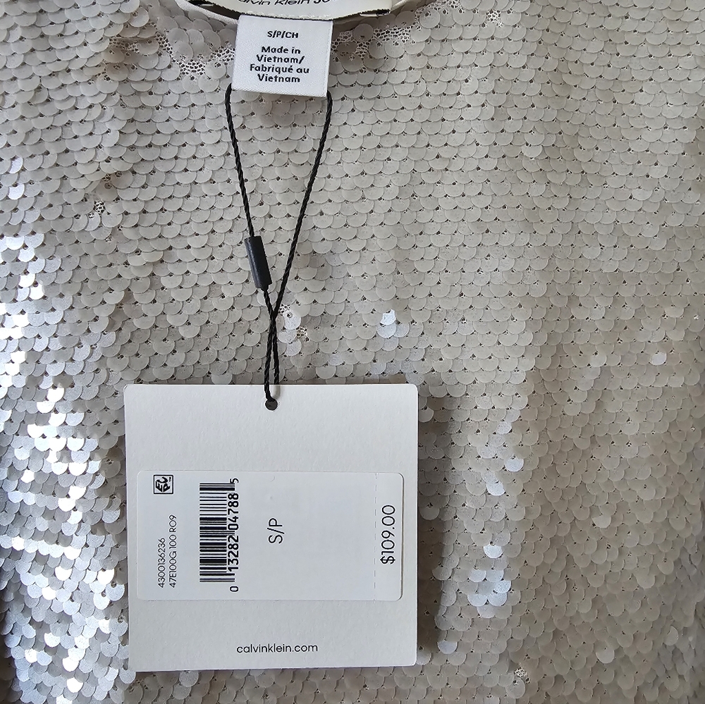 CALVIN KLEIN Sequined Tank Top - Picture 6 of 12